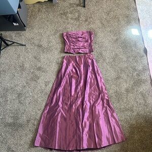 Elegant Purple Scott McClintok Two-Piece Formal Prom Gown